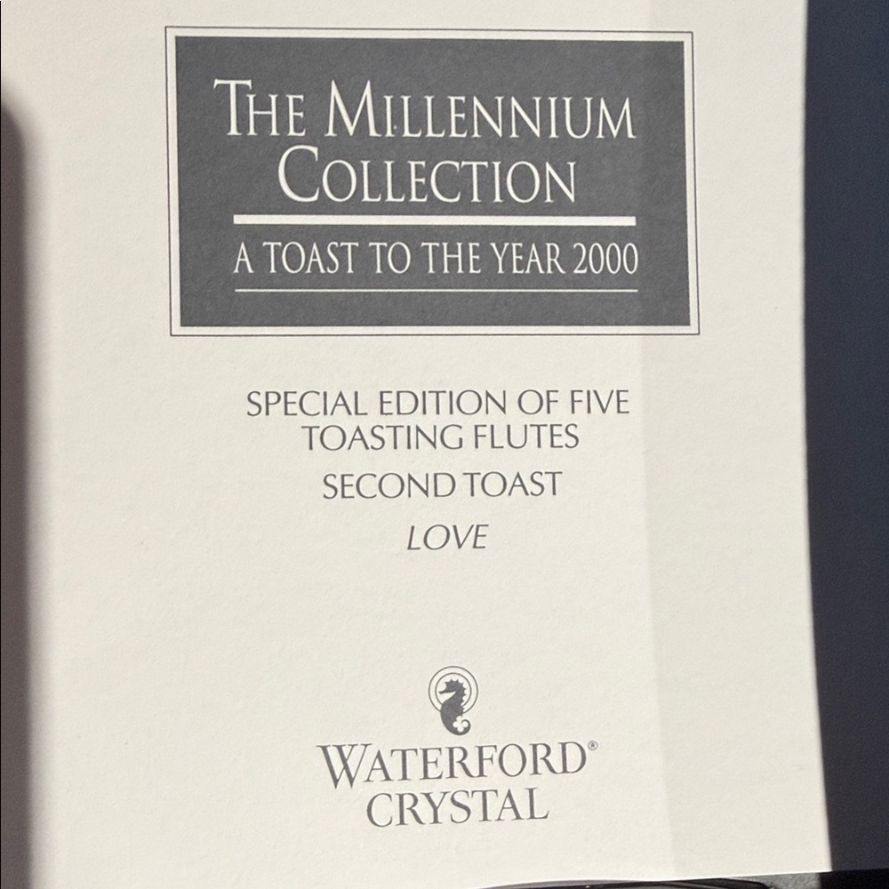 Waterford Crystal Millennium Collection Champagne Flutes - Picture 8 of 11
